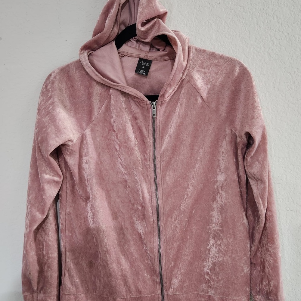 Style & Co. Blush Velvet Women's Hoodie